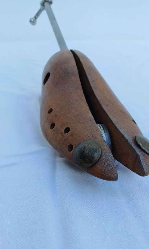 Vintage Wooden Shoe Stretcher with Mechanism