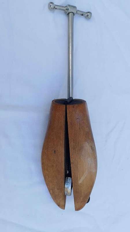 Vintage Wooden Shoe Stretcher with Mechanism