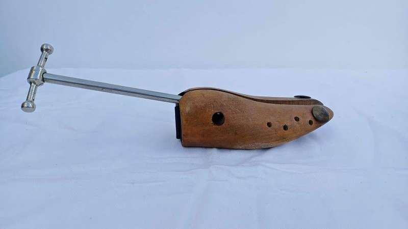 Vintage Wooden Shoe Stretcher with Mechanism