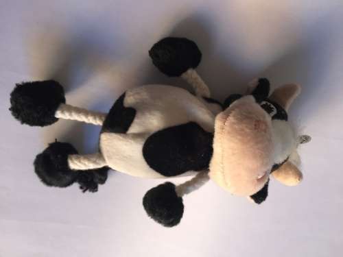 Cow soft toy keyring