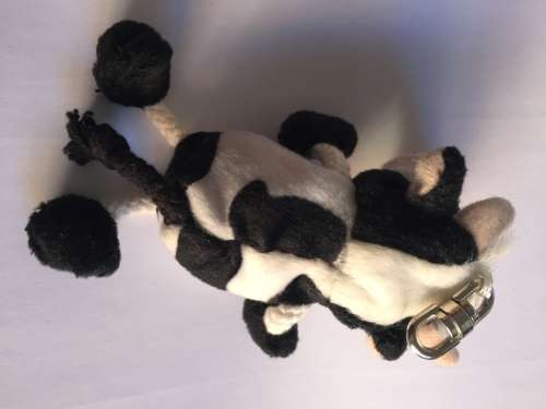 Cow soft toy keyring
