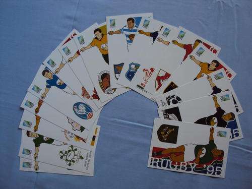 Rugby World Cup 1995 set of 16 Prepaid Post Cards