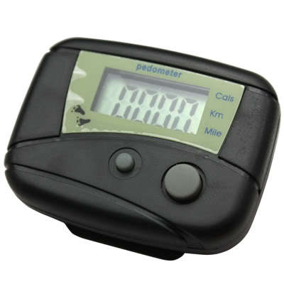 Run Step Pedometer Walking distance Calorie Counter - Black