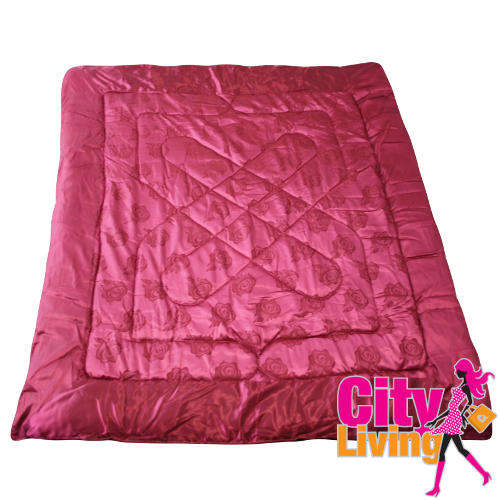 Satin Rose Print Comforter