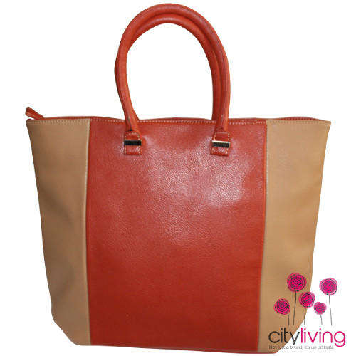 Free Shipping - Blackcherry Two Tone Large Tote