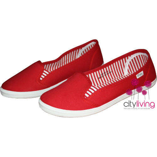 DSL Flat Takkie RED Size 6