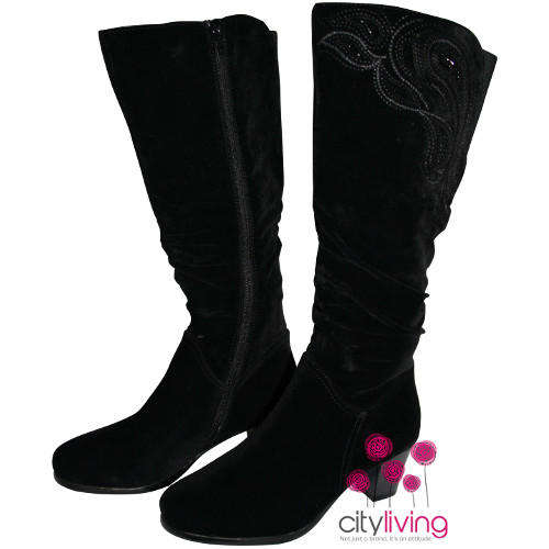 Oronzo Suede Mid Calf Boot Size 6