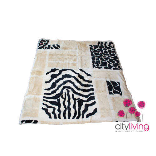 Free Shipping - Zebra Print Blanket - Queen Bed