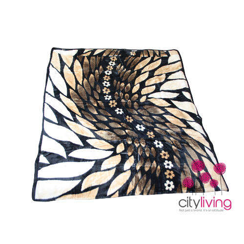 Free Shipping - Flower Line Print Blanket - Queen Bed