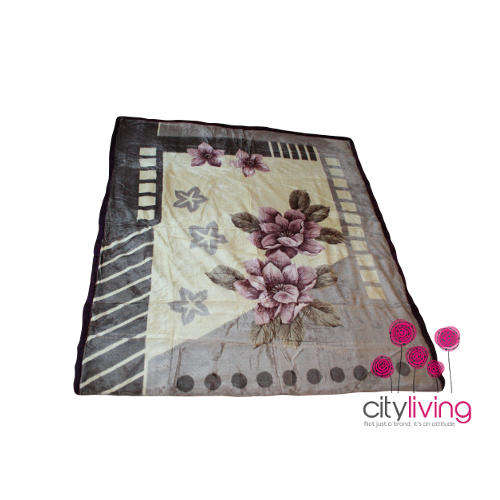 Free Shipping - Large Purple Flower Print Blanket