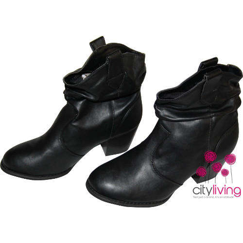 Free Shipping - Pleather Ankle Boot Size 7