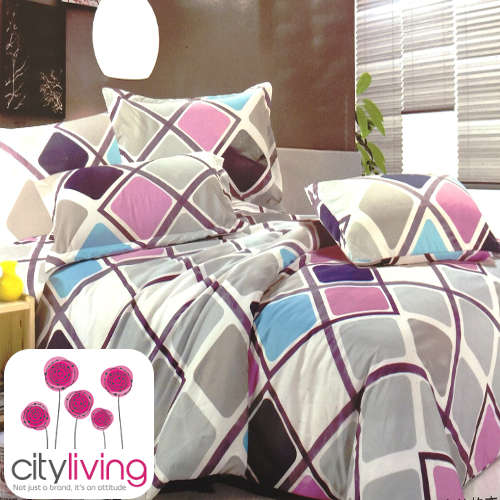 100 % Cotton 6 Pce Duvet Set - Double Bed