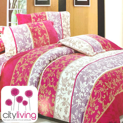 100 % Cotton 6 Pce Duvet Set - Queen Bed
