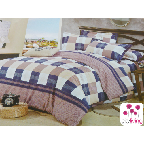 5 PCE DUVET COVER SET - ECONOMICAL RANGE - BEDDING - QUEEN SIZE