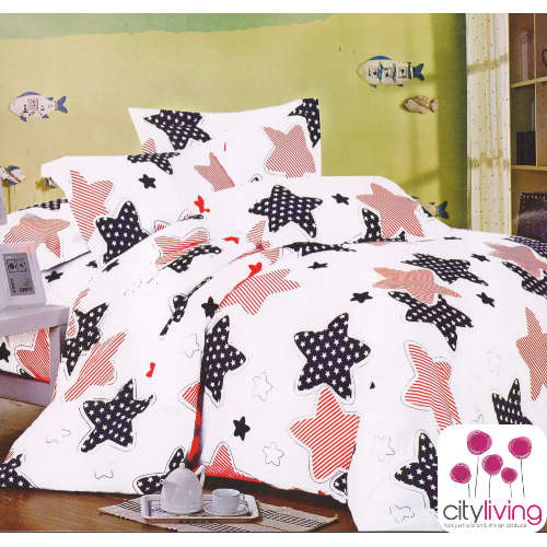5 Piece Duvet Cover Set - Economical Range - Queen Bed Size