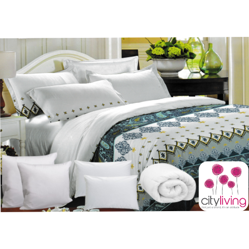 10 Piece Duvet Cover Set - Economical Range - Queen Bed Size
