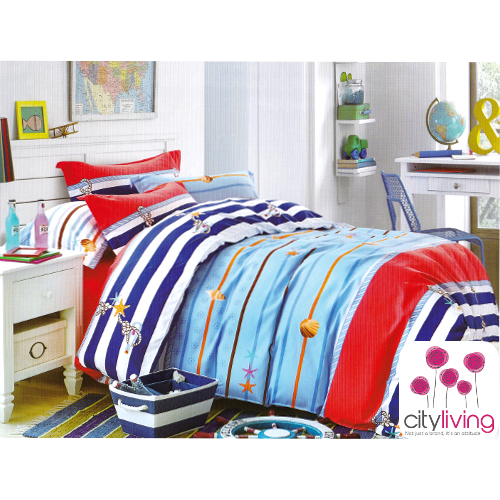 4 Piece Duvet Cover Set - Cotton - Premium Range - Queen Bed Size