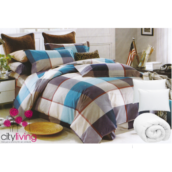 7 Piece Premium Range - Cotton - Duvet Cover & Other Linen- Double Bed Size