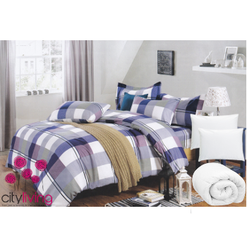 7 Piece Premium Range - Cotton - Duvet Cover & Other Linen - Double Bed Size