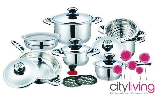 21 PCE Scheffler Stainless Steel Cookware Set