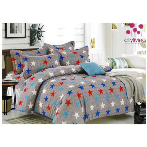 6 Piece Economical Duvet Cover Set - Double