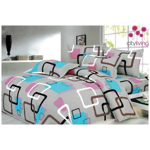 6 Piece Economical Duvet Cover Set - Double