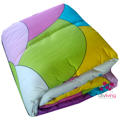 3 PCE 200GSM Luxury Range - Microfibre Printed Comforter Set -  Queen Bed Size