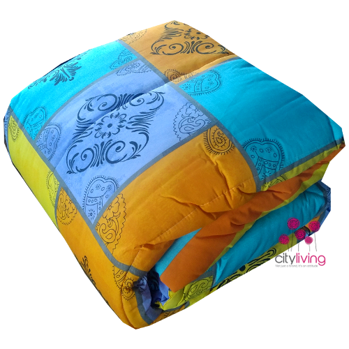 3 PCE 200GSM Luxury Range - Microfibre Printed Comforter Set -  Queen Bed Size