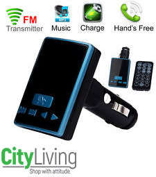 5 IN 1 USB Bluetooth and FM Transmitter Car Charger Black