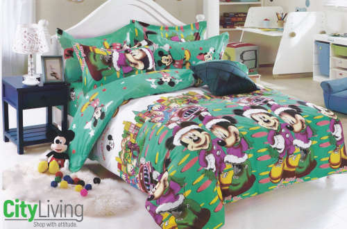 3 PCE Kiddies Duvet Cover Set Mini and Micky Mouse 3/4 Size