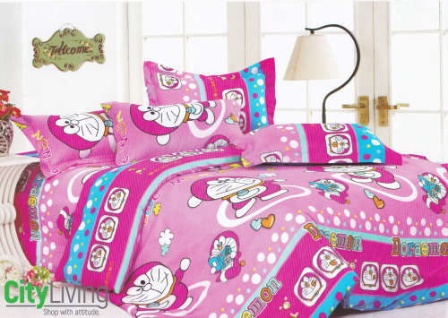 3 Piece Kiddies Fitted Sheet Set Doreamon