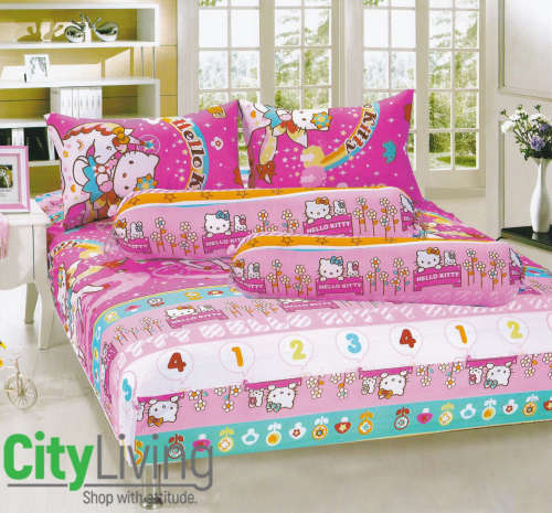 3 Piece Kiddies Fitted Sheet Set Hello Kitty (7)