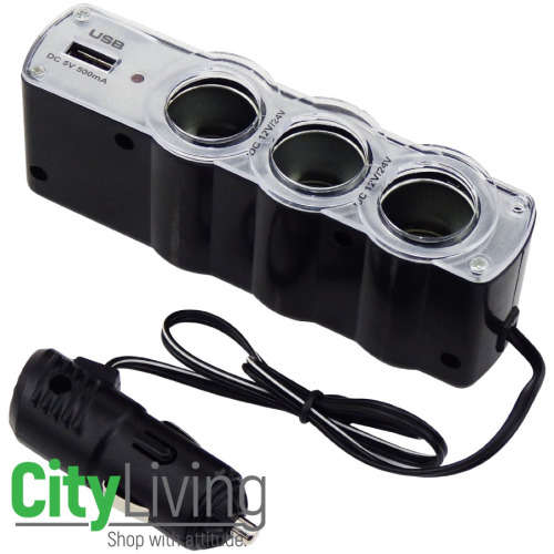 Triple Socket Car Charger