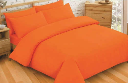 5 Piece Plain Cotton Duvet Cover Set + Free Sheet