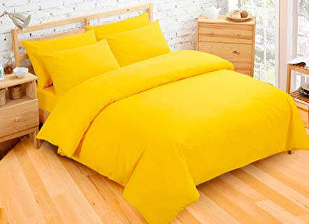 5 Piece Plain Cotton Duvet Cover Set + Free Sheet