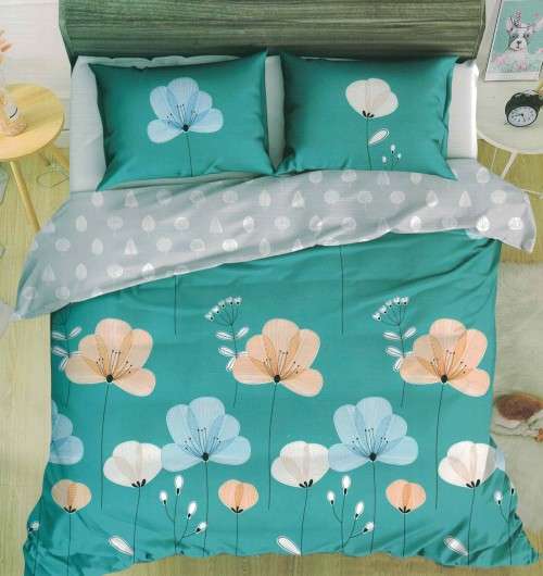 6 Piece Cotton Duvet Cover Set - Queen Size