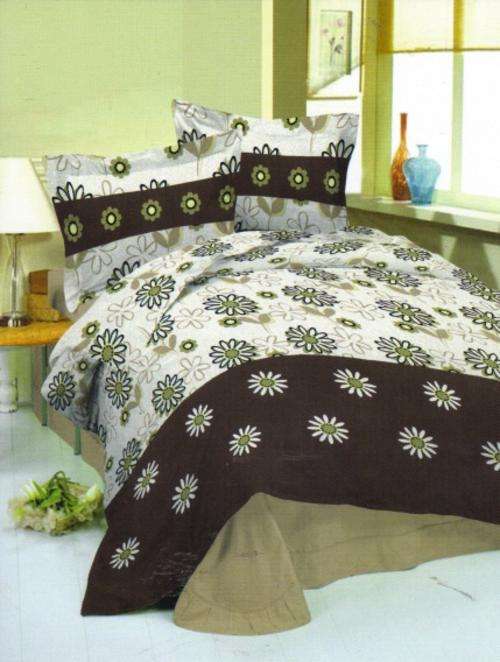 3PCE 132 THREAD COUNT POLLYCOTTON COMFORTER SET - QUEEN BED