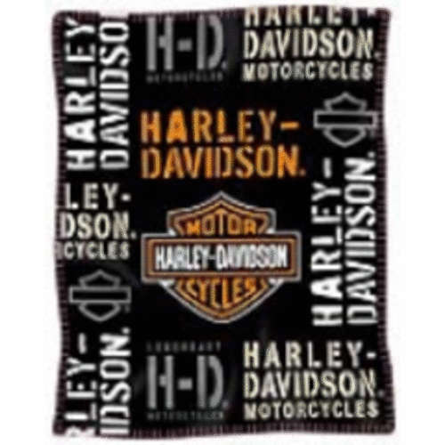Harley-Davidson 120cm x 150cm polar fleece throw