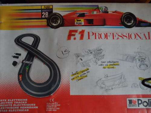 Old Polistil F1 professional slot car set 1:32 scale