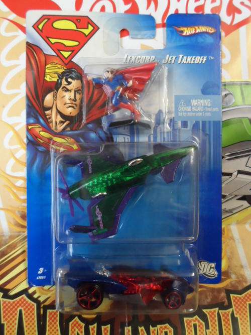 Hotwheels Superman Lexcorp Jet takeoff