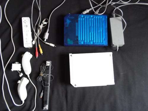 Nintendo Wii console + Zelda game.
