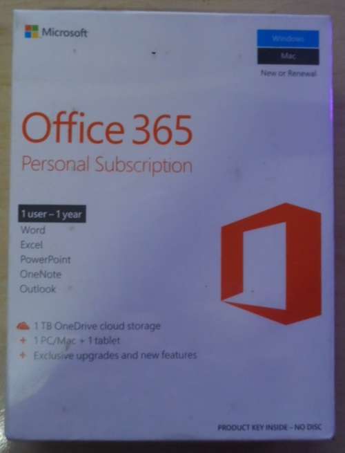 Microsoft Office 365 Personal Edition 1yuser - 1 user.