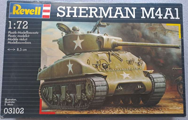 Vintage Revell Sherman M4A1.