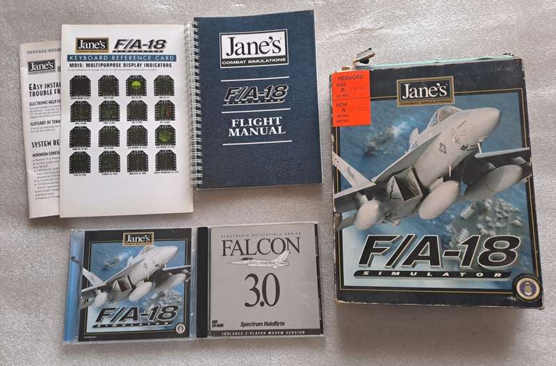 PC CD classic big box: Jane`s F/A 18 Simulator