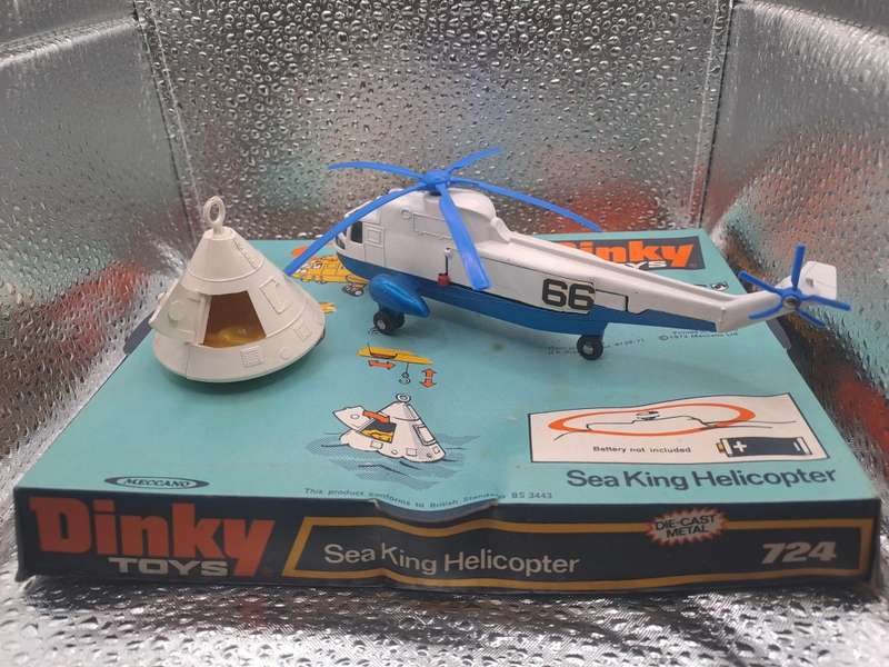 Meccano Dinky Sea King Halicopter with Apollo capsule.