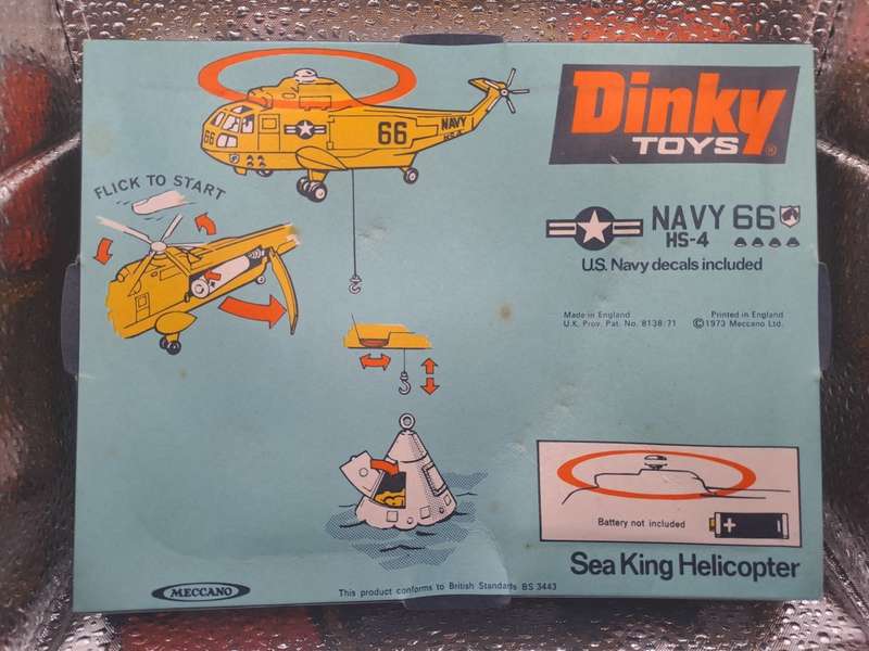 Meccano Dinky Sea King Halicopter with Apollo capsule.