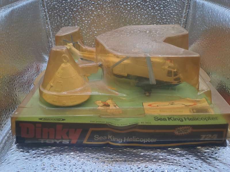 Meccano Dinky Sea King Halicopter with Apollo capsule.