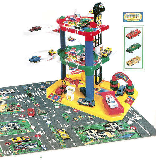 Parking Garage, playmat with 3 cars (AVC)