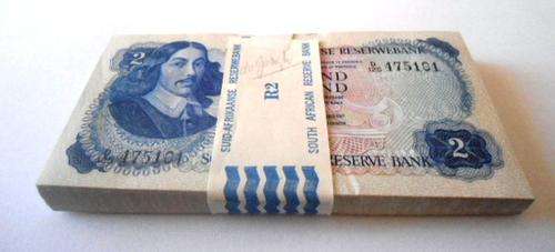 VERY LATE ENTRY - SUPER SCARCE !100 x TW De Jongh 2nd Issue Unc. R2 notes in sequence , BID PER NOTE