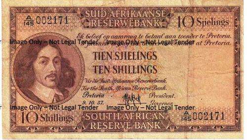 MH DE KOCK 10 SHILLING VF